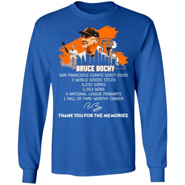 Bruce Bochy Thank You For The Memories Shirt Apparel