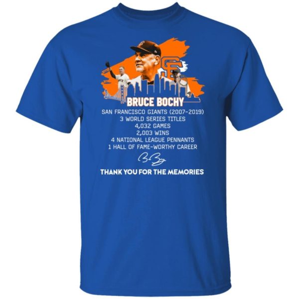 Bruce Bochy Thank You For The Memories Shirt Apparel