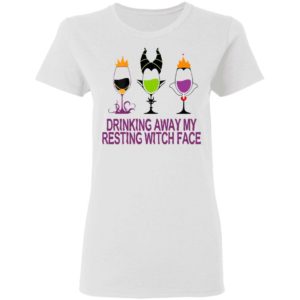 Disney Witch Drinking Away My Resting Witch Face Wine Halloween Costume Shirt Apparel