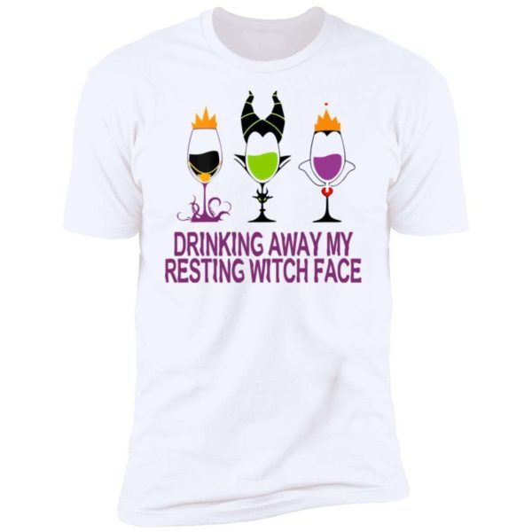 Disney Witch Drinking Away My Resting Witch Face Wine Halloween Costume Shirt Apparel