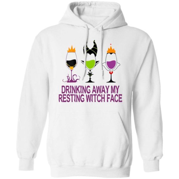 Disney Witch Drinking Away My Resting Witch Face Wine Halloween Costume Shirt Apparel