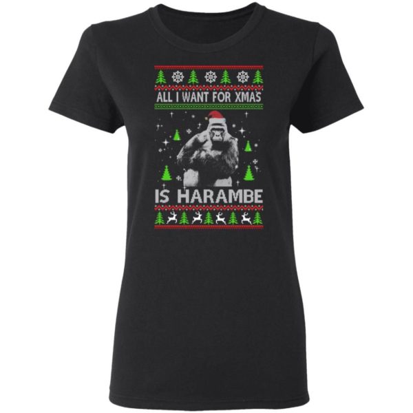 All I Want For Christmas Is Harambe Christmas Sweatshirt Apparel