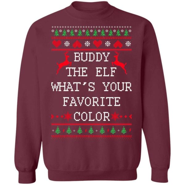 Buddy The Elf What’s Your Favorite Color Christmas Shirt Apparel