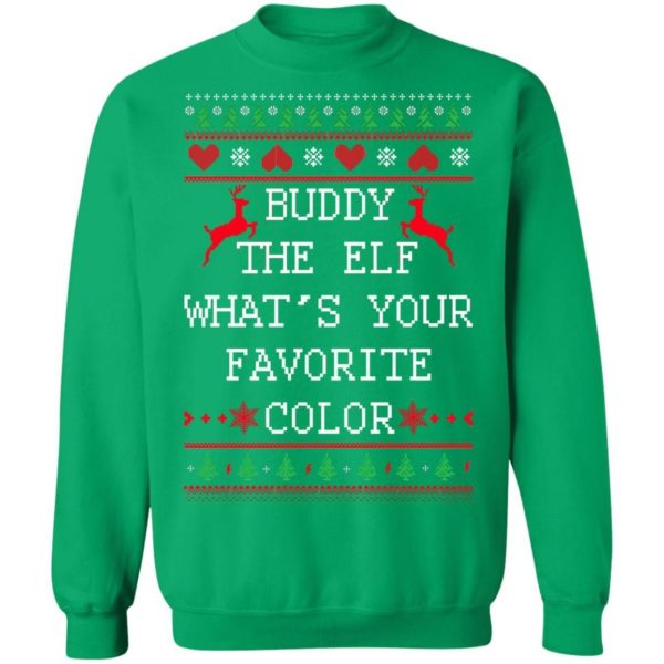 Buddy The Elf What’s Your Favorite Color Christmas Shirt Apparel