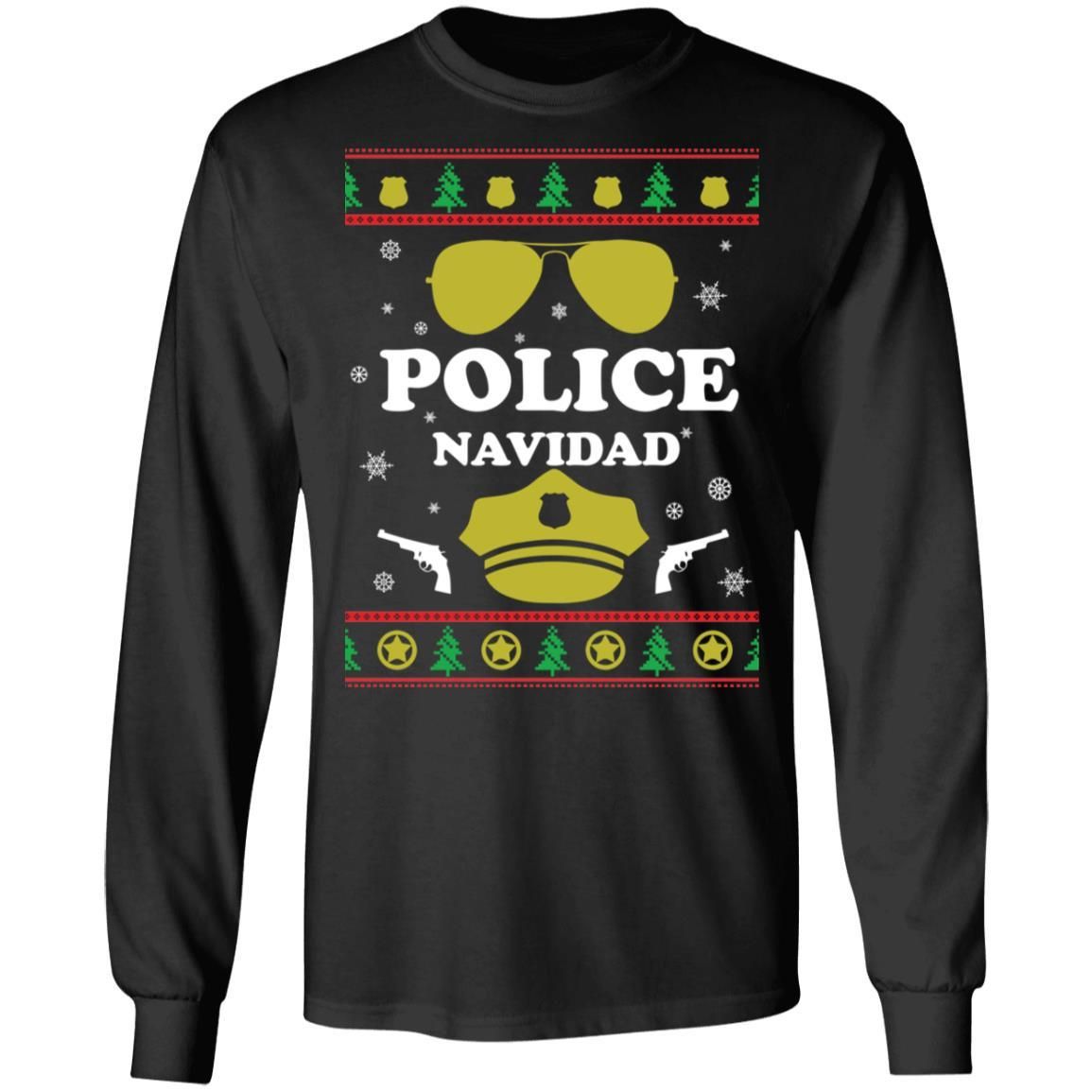 Police Navidad Christmas Sweater Apparel Police Navidad Christmas Sweater Apparel