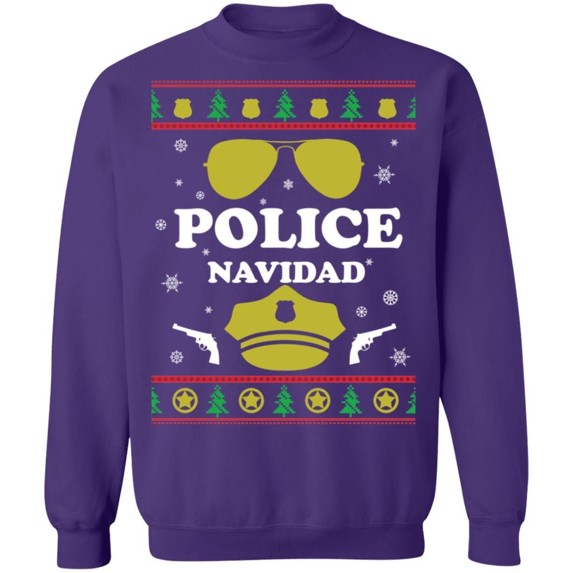 Police Navidad Christmas Sweater Apparel Police Navidad Christmas Sweater Apparel