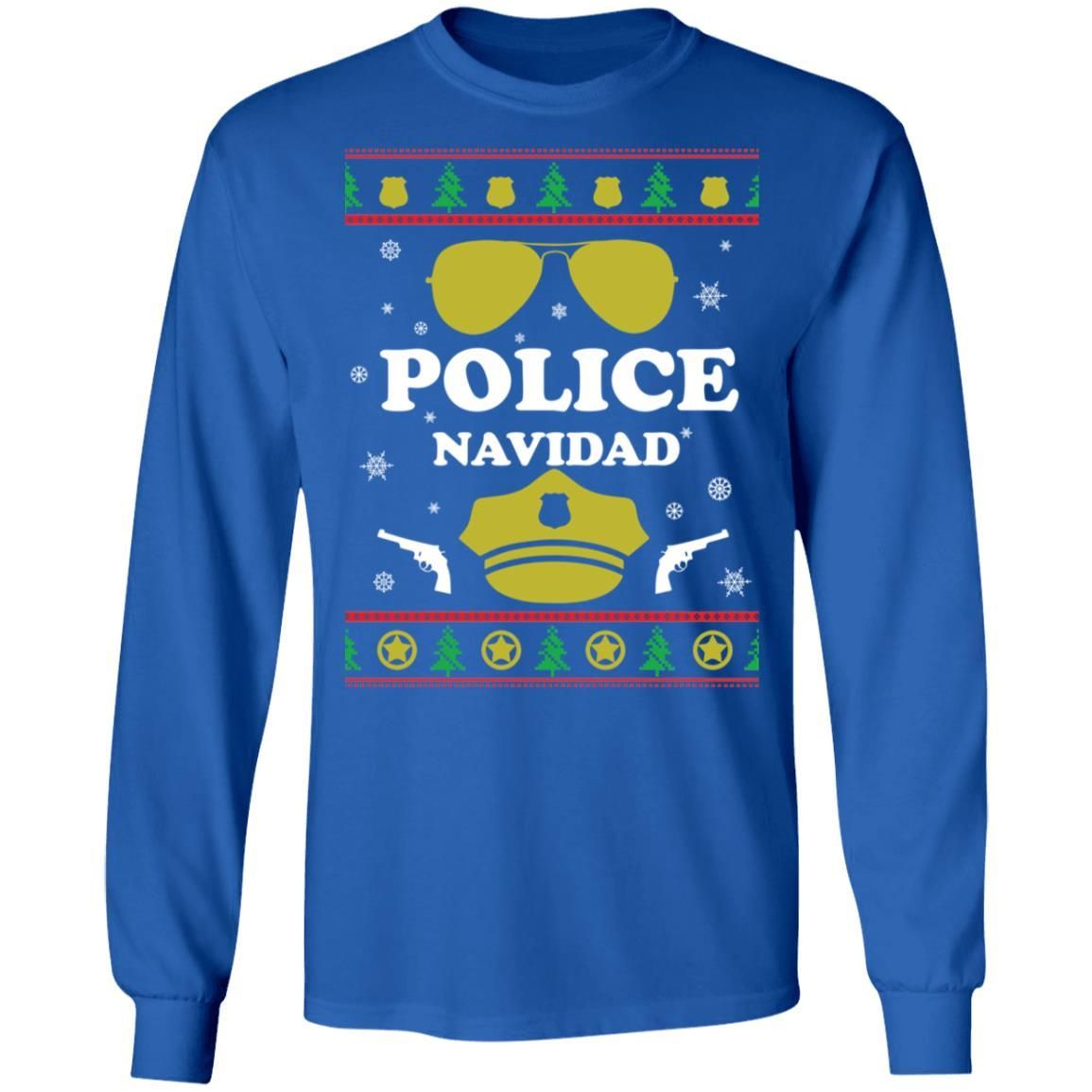 Police Navidad Christmas Sweater Apparel Police Navidad Christmas Sweater Apparel