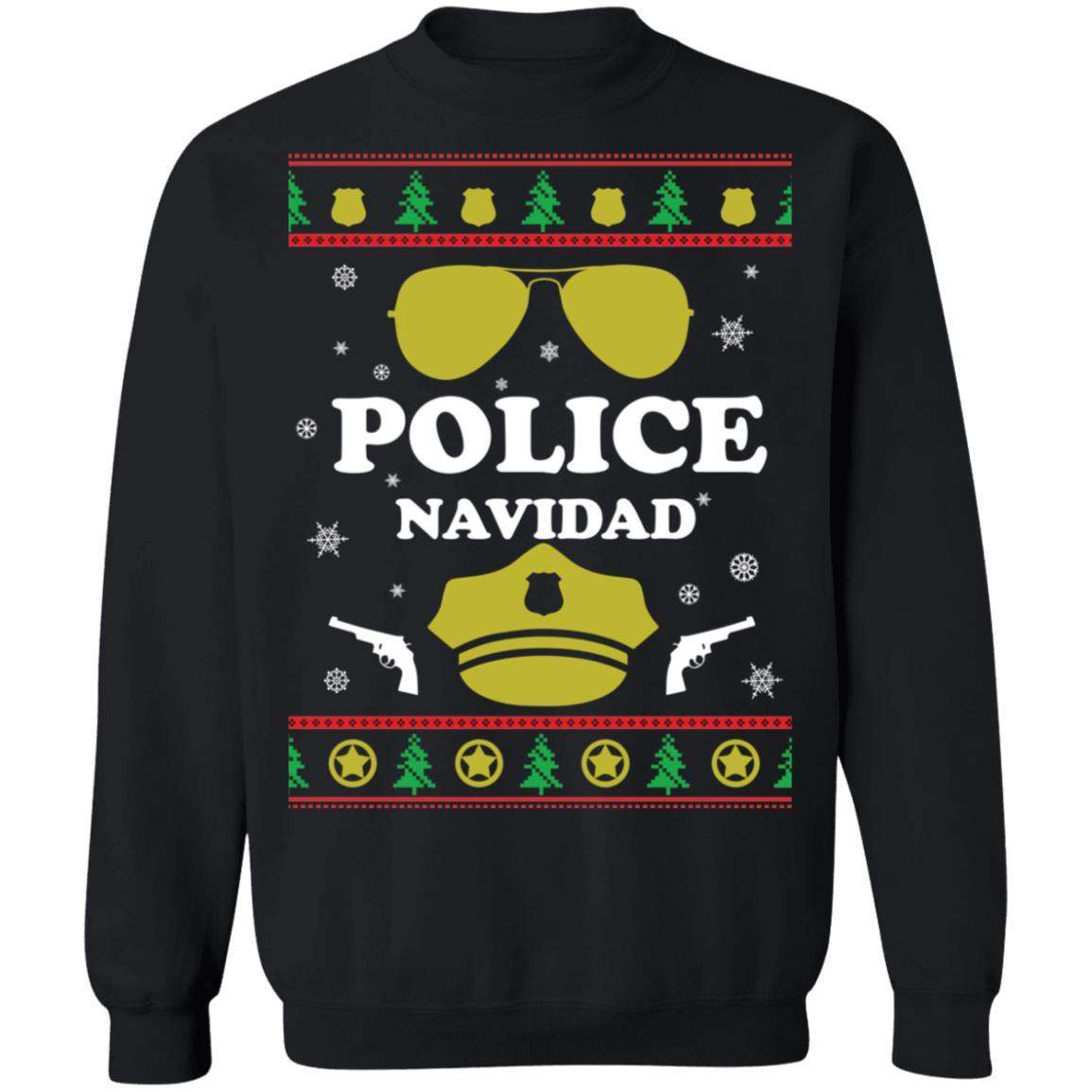 Police Navidad Christmas Sweater Apparel Police Navidad Christmas Sweater Apparel