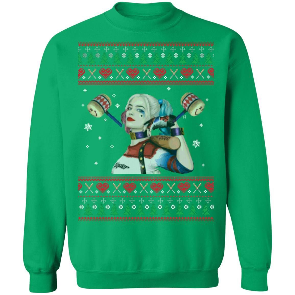 Harley Quinn Christmas Sweater Apparel Harley Quinn Christmas Sweater Apparel