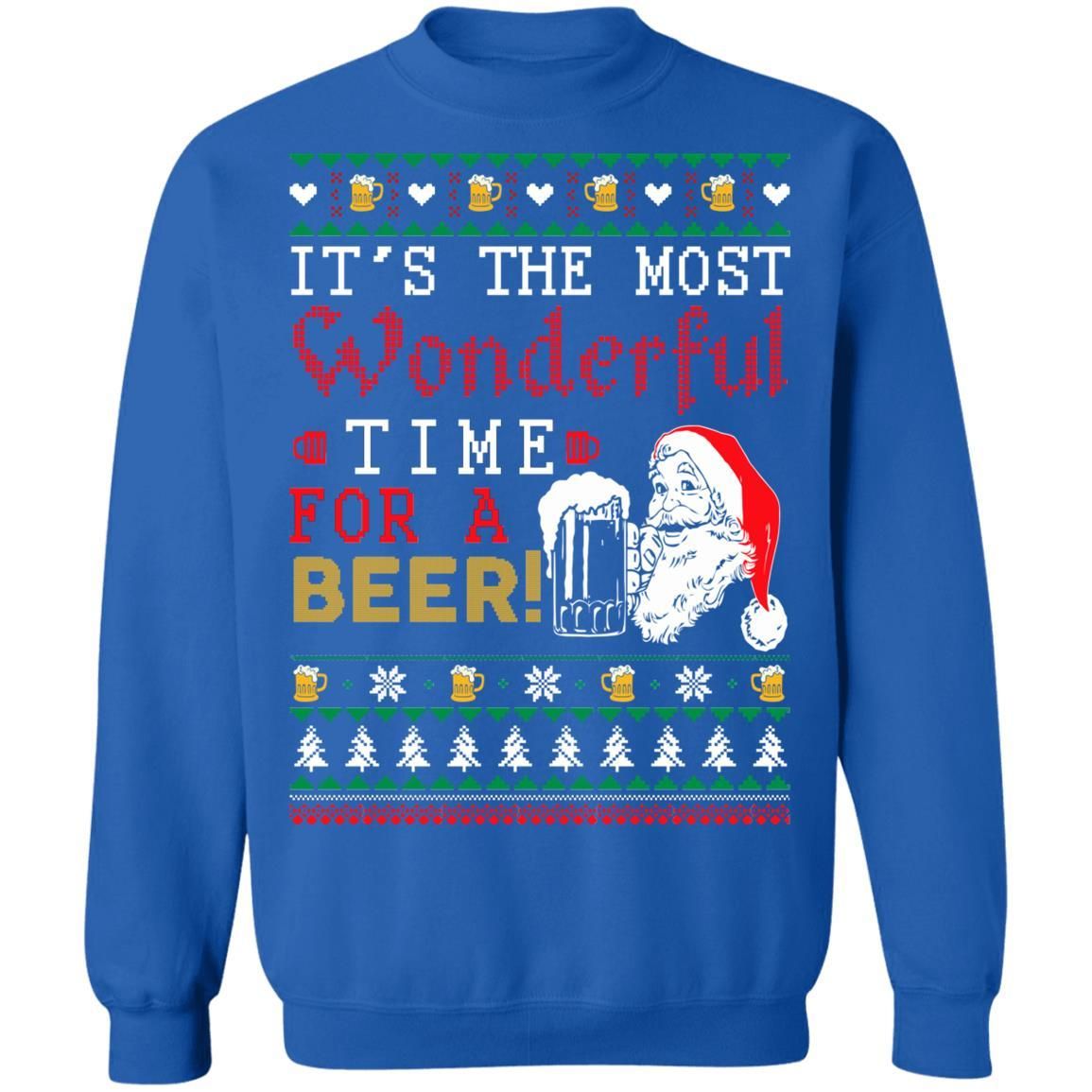 Its The Most Wonderful Time For A Beer Christmas Sweater Apparel Its The Most Wonderful Time For A Beer Christmas Sweater Apparel