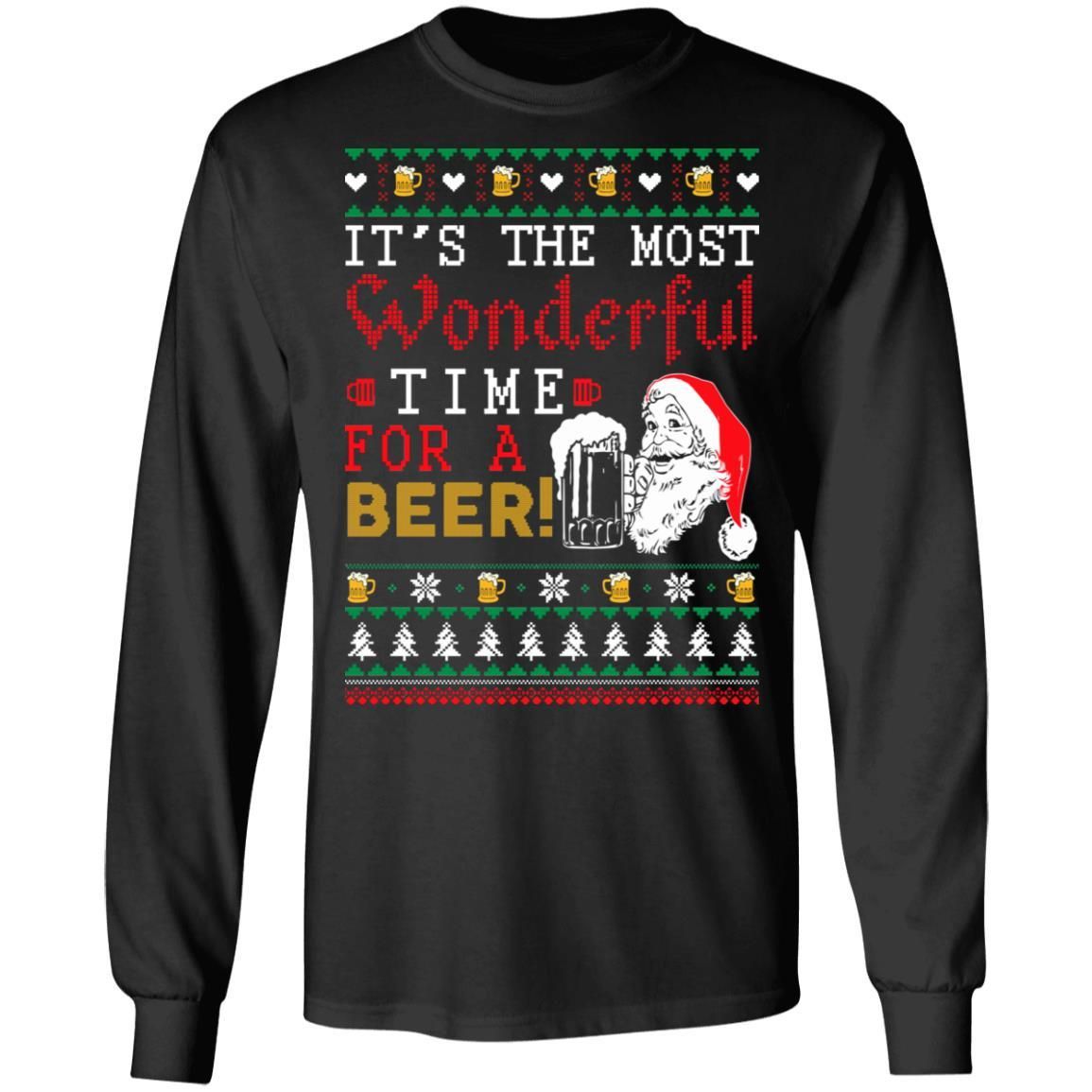 Its The Most Wonderful Time For A Beer Christmas Sweater Apparel Its The Most Wonderful Time For A Beer Christmas Sweater Apparel