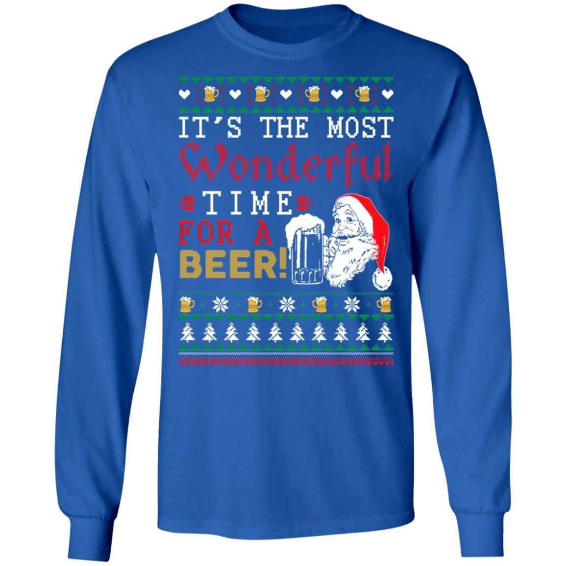 Its The Most Wonderful Time For A Beer Christmas Sweater Apparel Its The Most Wonderful Time For A Beer Christmas Sweater Apparel
