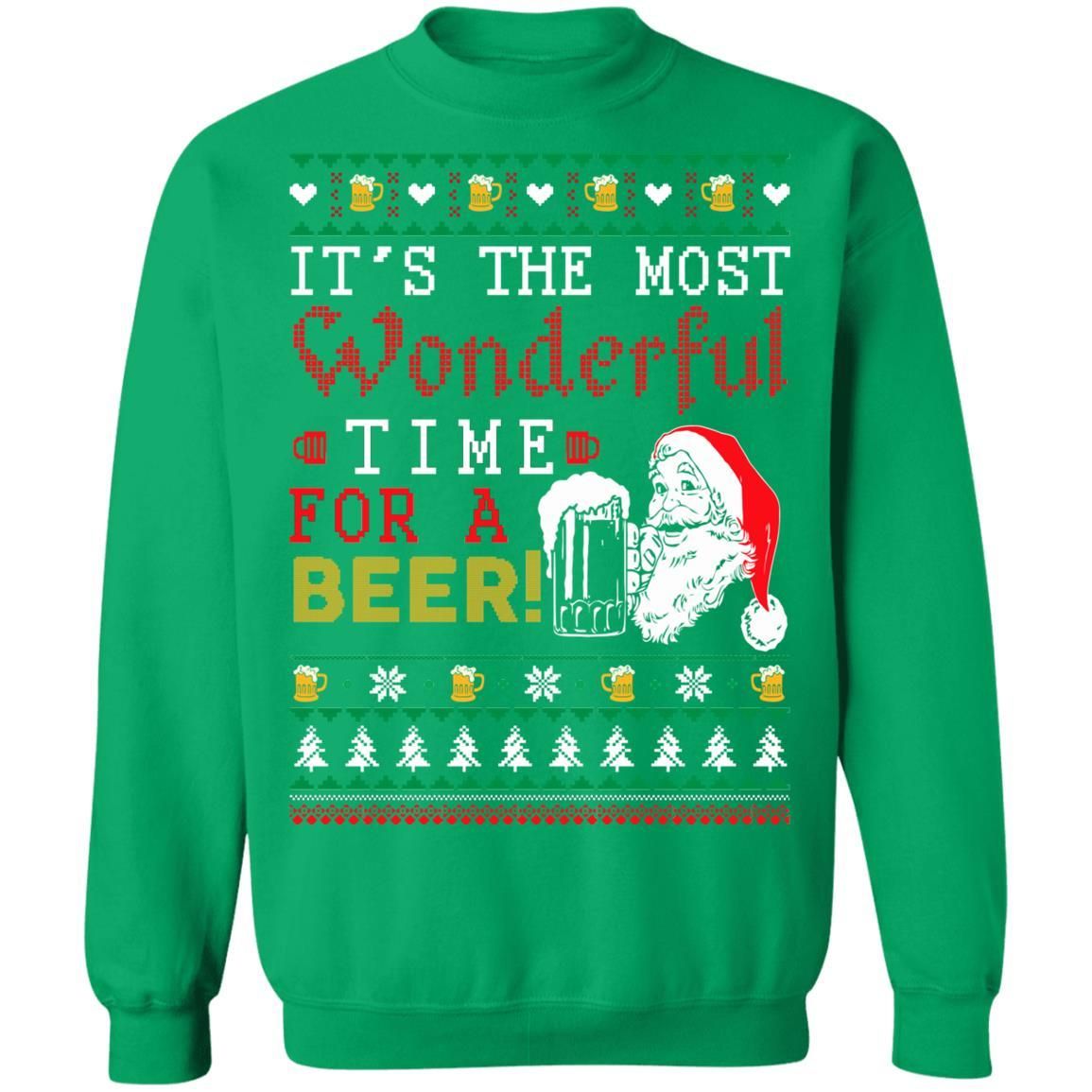 Its The Most Wonderful Time For A Beer Christmas Sweater Apparel Its The Most Wonderful Time For A Beer Christmas Sweater Apparel