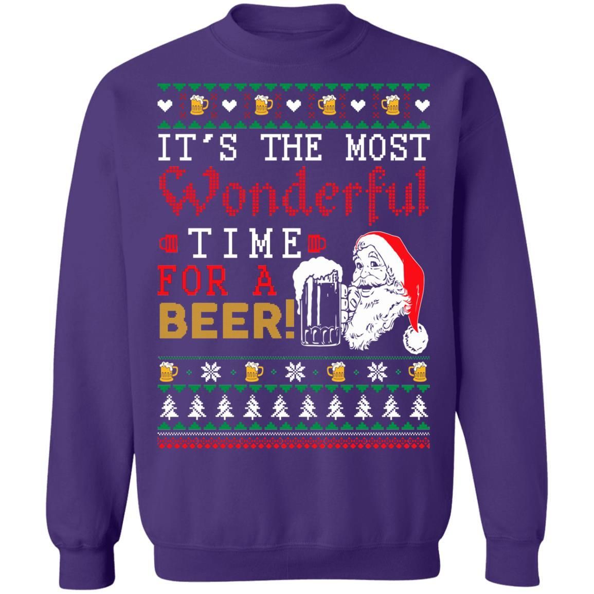 Its The Most Wonderful Time For A Beer Christmas Sweater Apparel Its The Most Wonderful Time For A Beer Christmas Sweater Apparel