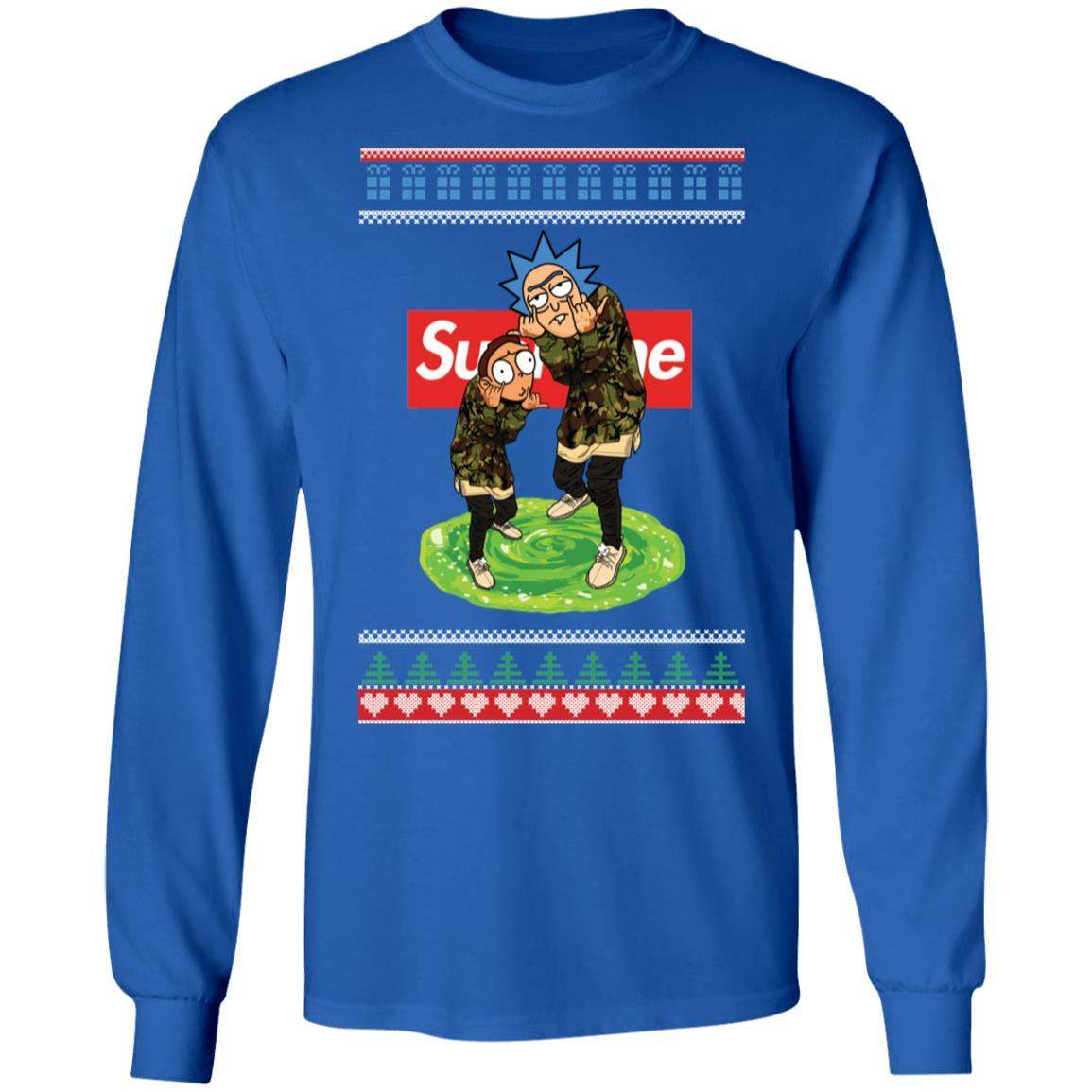 Rick and Morty Supreme Christmas Sweater Apparel Rick and Morty Supreme Christmas Sweater Apparel