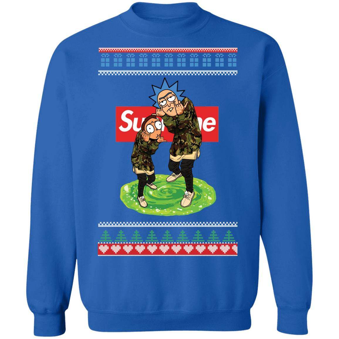 Rick and Morty Supreme Christmas Sweater Apparel Rick and Morty Supreme Christmas Sweater Apparel