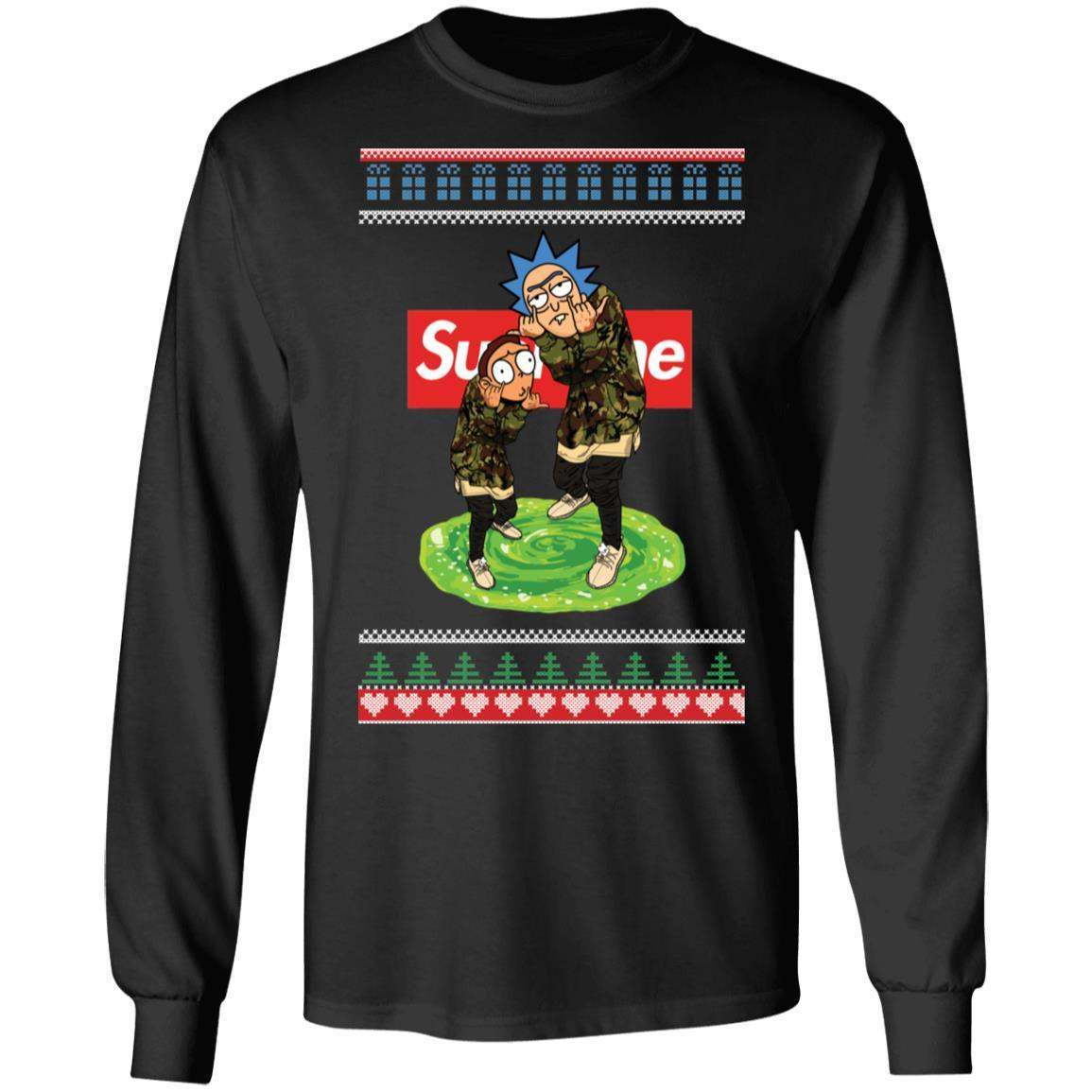 Rick and Morty Supreme Christmas Sweater Apparel Rick and Morty Supreme Christmas Sweater Apparel