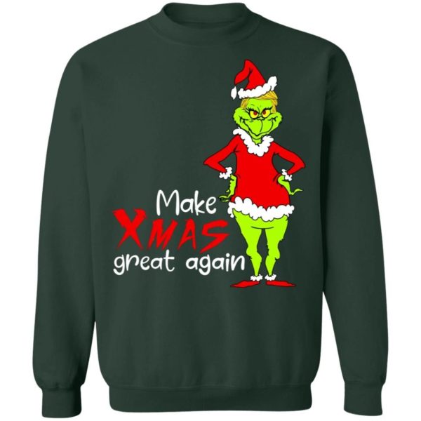 Grinch Trump Make Xmas Great Again Sweatshirt Apparel