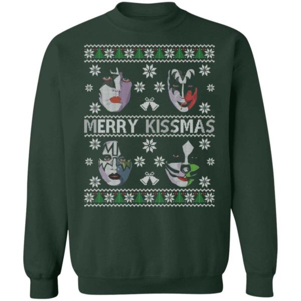Merry Kissmas Sweatshirt Ugly Sweater Kiss Band Shirt Apparel