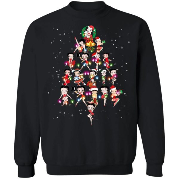Christmas Tree Betty Boop Sweatshirt Christmas Shirt Apparel