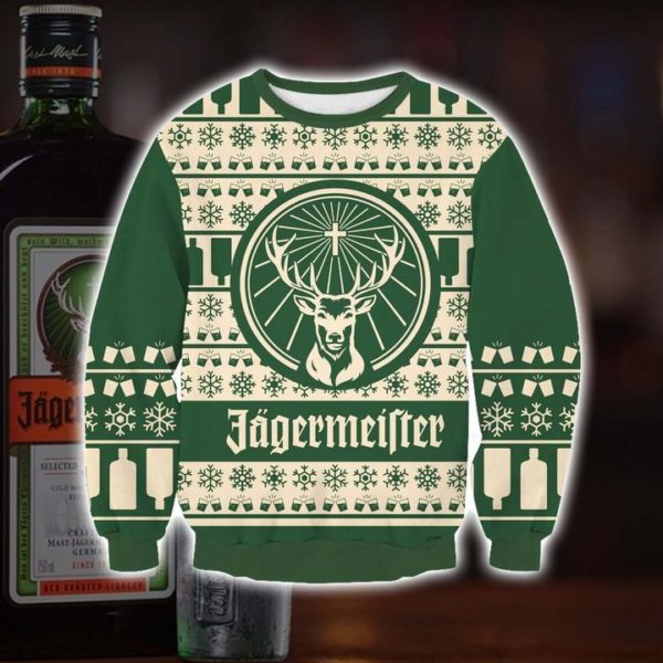 JG Jagermeister 3D All Over Print Christmas Sweatshirt Apparel