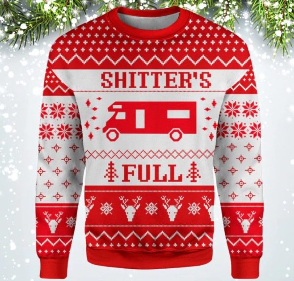 Shitter's Full 3D Printing Christmas Sweatshirt Apparel
