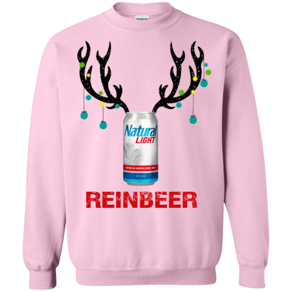 Natural Light Reinbeer Funny Beer Reindeer Christmas Sweatshirt Apparel