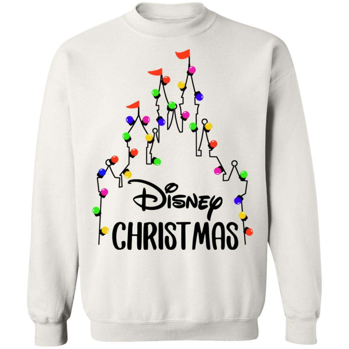 Christmas Sweater Disney Castle Christmas Lights Sweatshirt