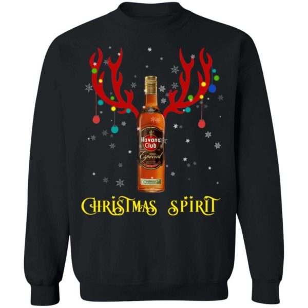 Havana Club Christmas Spirit Reindeer Rum Christmas Sweatshirt Apparel