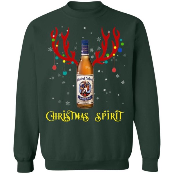 Admiral Nelson's Christmas Spirit Reindeer Rum Christmas Sweatshirt Apparel