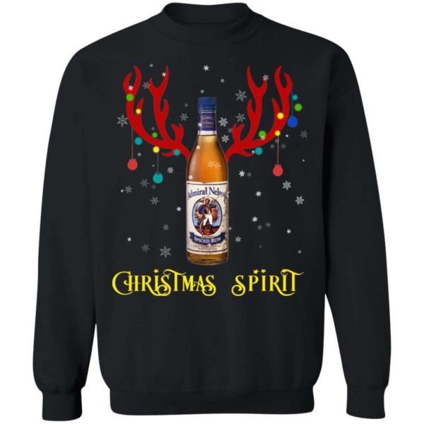 Admiral Nelson's Christmas Spirit Reindeer Rum Christmas Sweatshirt Apparel