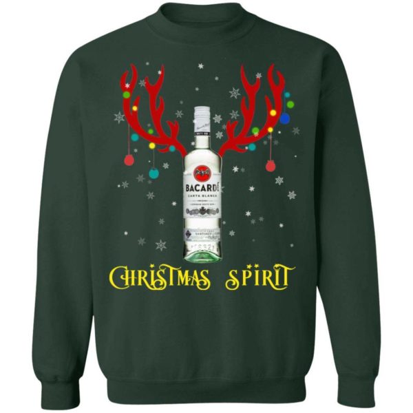 Bacardi Christmas Spirit Reindeer Rum Christmas Sweatshirt Apparel