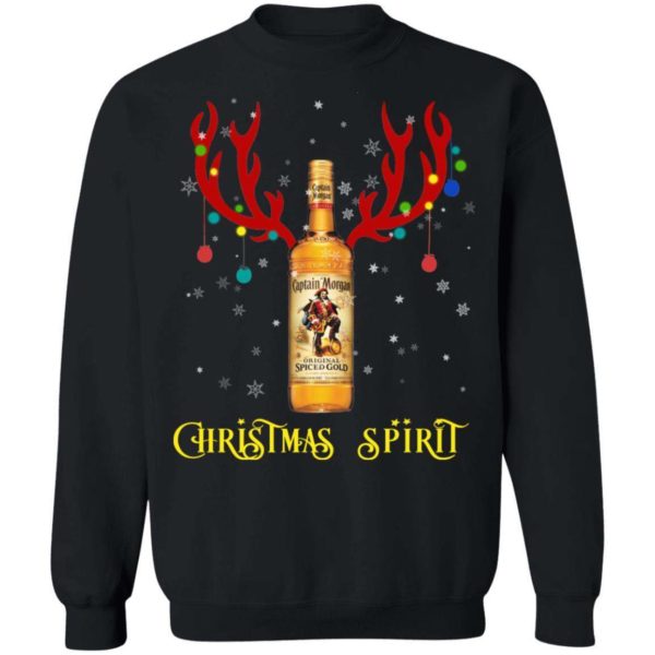 Captain Morgan Christmas Spirit Reindeer Rum Christmas Sweatshirt Apparel