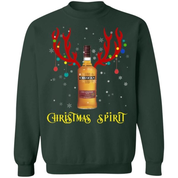 Cruzan Christmas Spirit Reindeer Rum Christmas Sweatshirt Apparel
