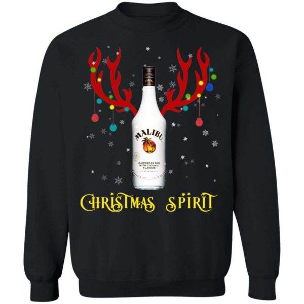 Malibu Christmas Spirit Reindeer Rum Christmas Sweatshirt Apparel