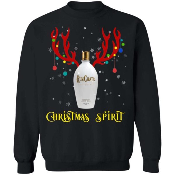 Rumchata Christmas Spirit Reindeer Rum Christmas Sweatshirt Apparel