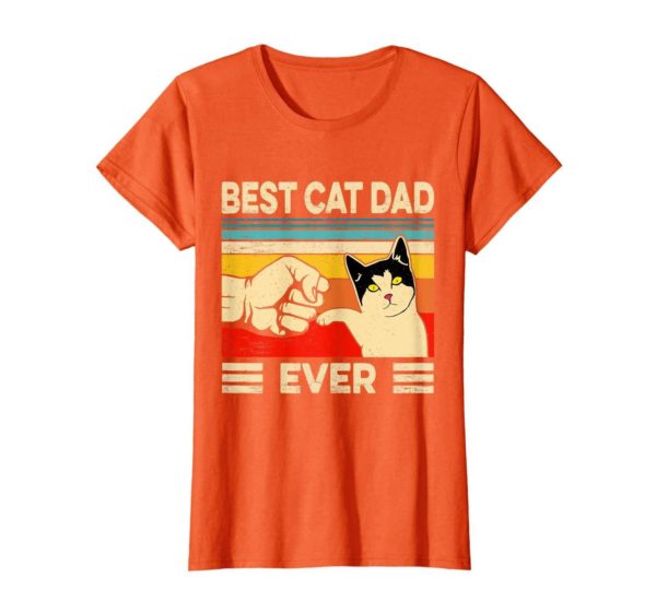 Best Cat Dad Ever T Shirt Funny Cat Dad Father Vintage Gift T Shirt Apparel