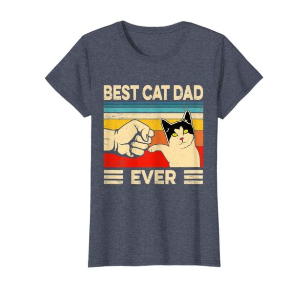 Best Cat Dad Ever T Shirt Funny Cat Dad Father Vintage Gift T Shirt Apparel