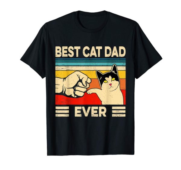 Best Cat Dad Ever T Shirt Funny Cat Dad Father Vintage Gift T Shirt Apparel