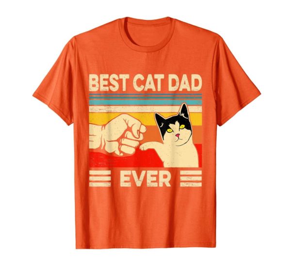 Best Cat Dad Ever T Shirt Funny Cat Dad Father Vintage Gift T Shirt Apparel