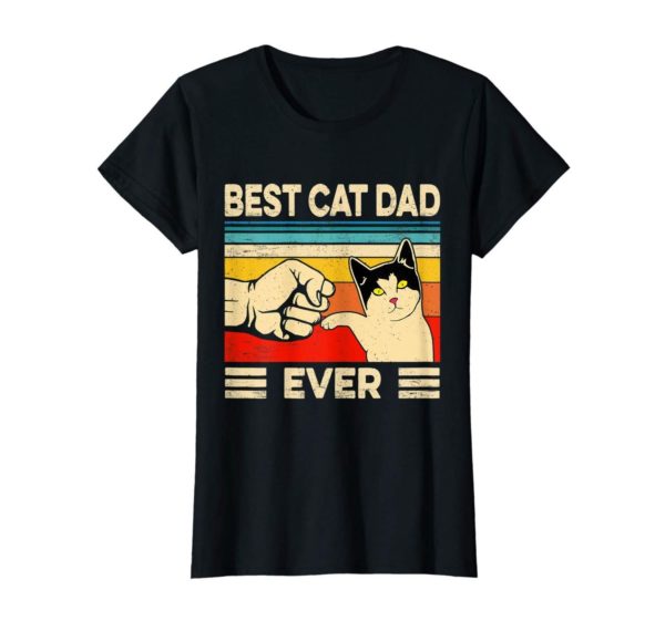 Best Cat Dad Ever T Shirt Funny Cat Dad Father Vintage Gift T Shirt Apparel