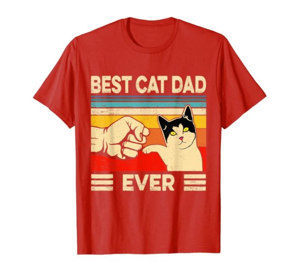 Best Cat Dad Ever T Shirt Funny Cat Dad Father Vintage Gift T Shirt Apparel