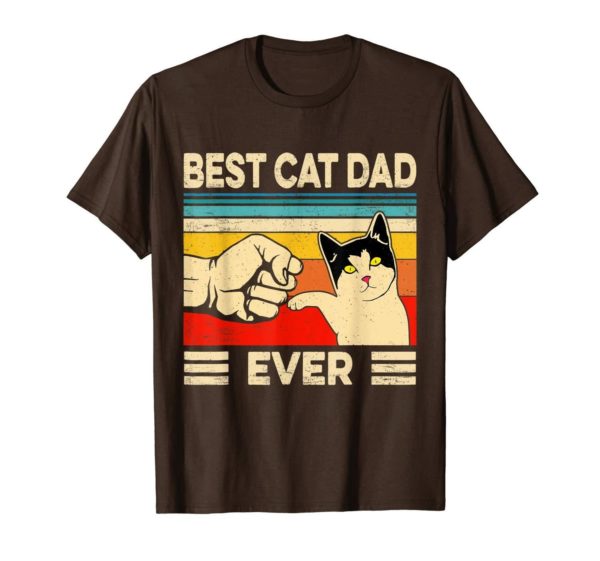 Best Cat Dad Ever T Shirt Funny Cat Dad Father Vintage Gift T Shirt Apparel