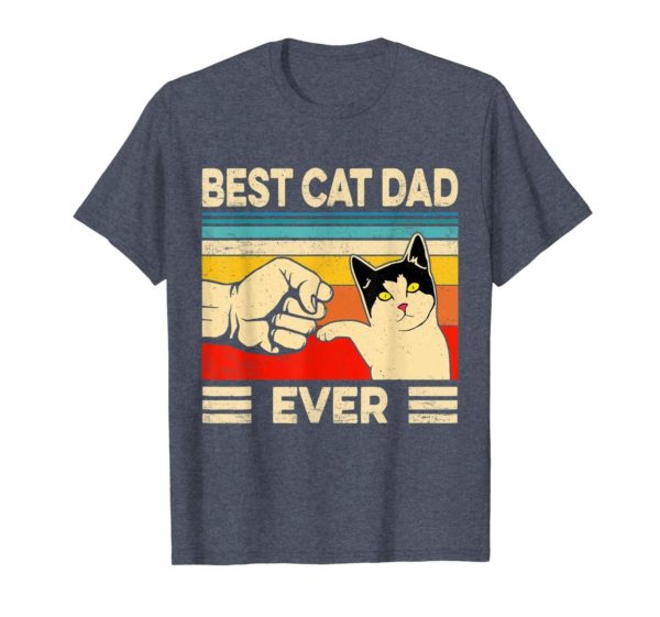 Best Cat Dad Ever T Shirt Funny Cat Dad Father Vintage Gift T Shirt Apparel