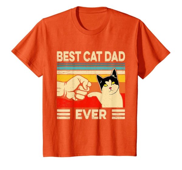 Best Cat Dad Ever T Shirt Funny Cat Dad Father Vintage Gift T Shirt Apparel