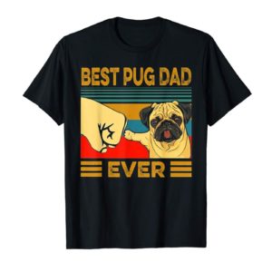 Best Pug Dad Ever Retro Vintage T Shirt Apparel