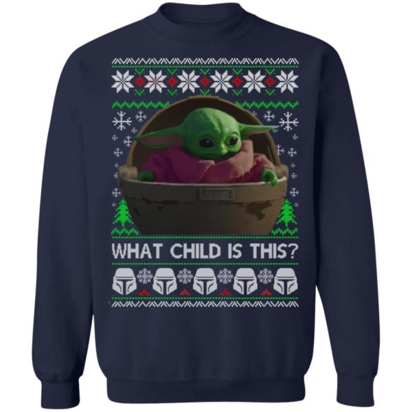 Baby Yoda What Child Is This Christmas Sweater Apparel