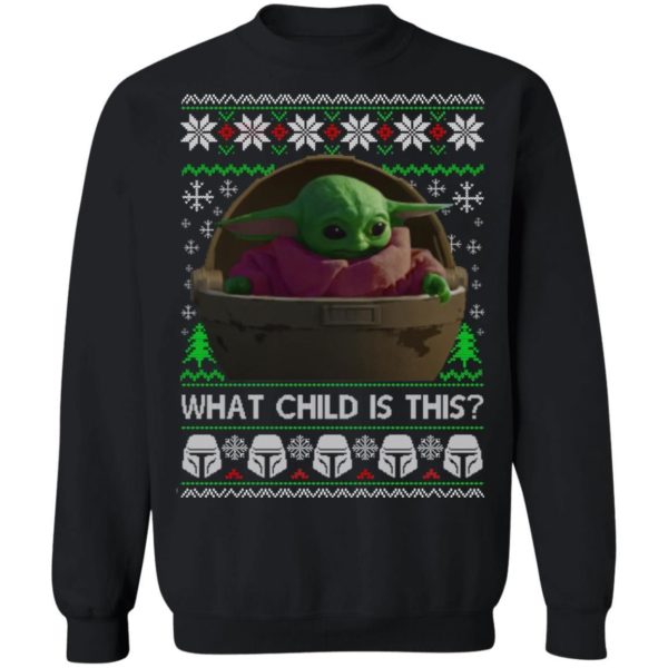 Baby Yoda What Child Is This Christmas Sweater Apparel