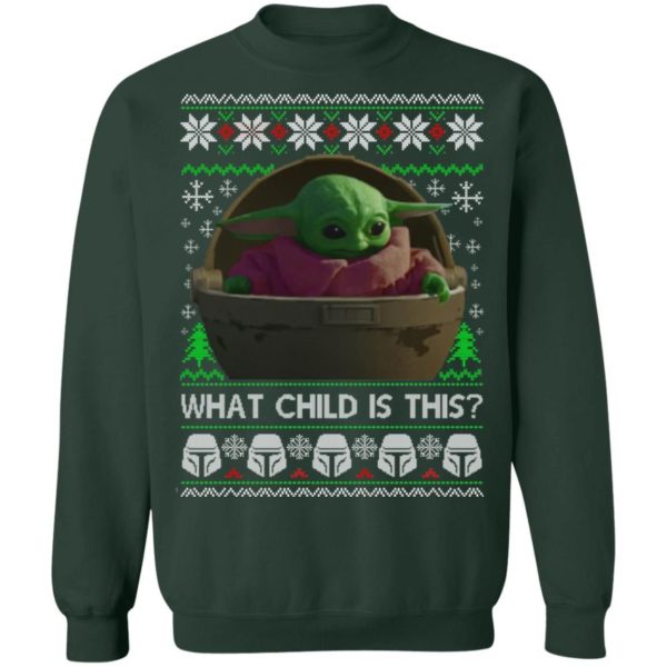 Baby Yoda What Child Is This Christmas Sweater Apparel