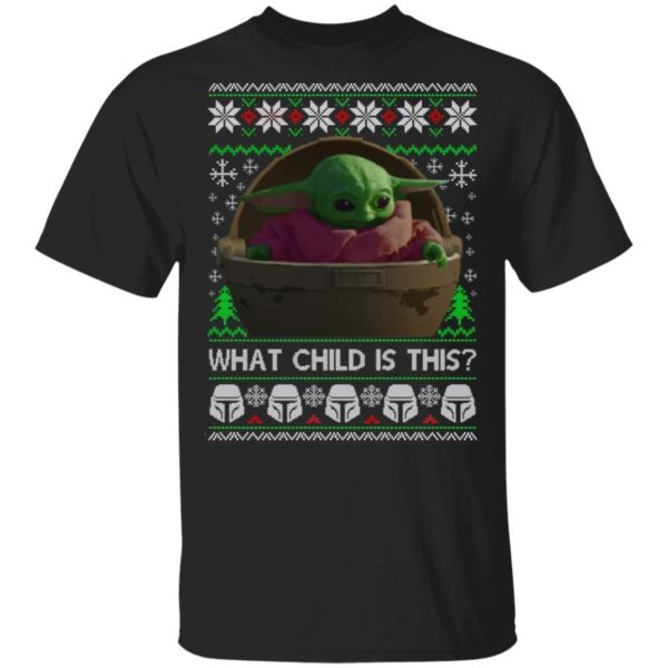 Baby Yoda What Child Is This Christmas Sweater Apparel